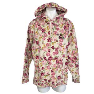 Teddy Fresh Grandma's Floral Hoodie, Pullover, Pink, Cotton, Size Small